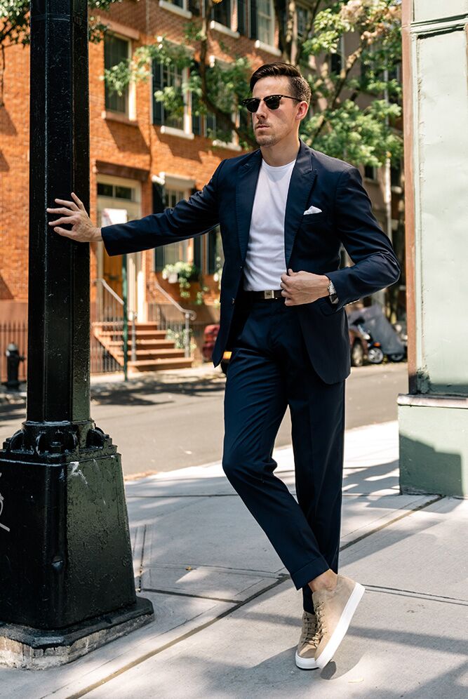 Here's How to Wear a T-Shirt and Suit for Summer