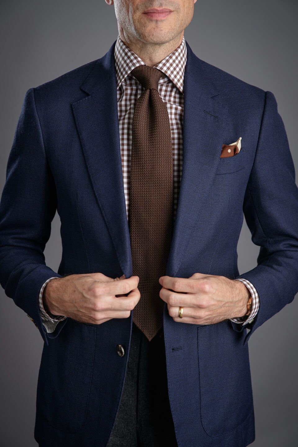 Men's Navy Sport Coat in Breathable Hopsack Fabric – Timeless & Versatile