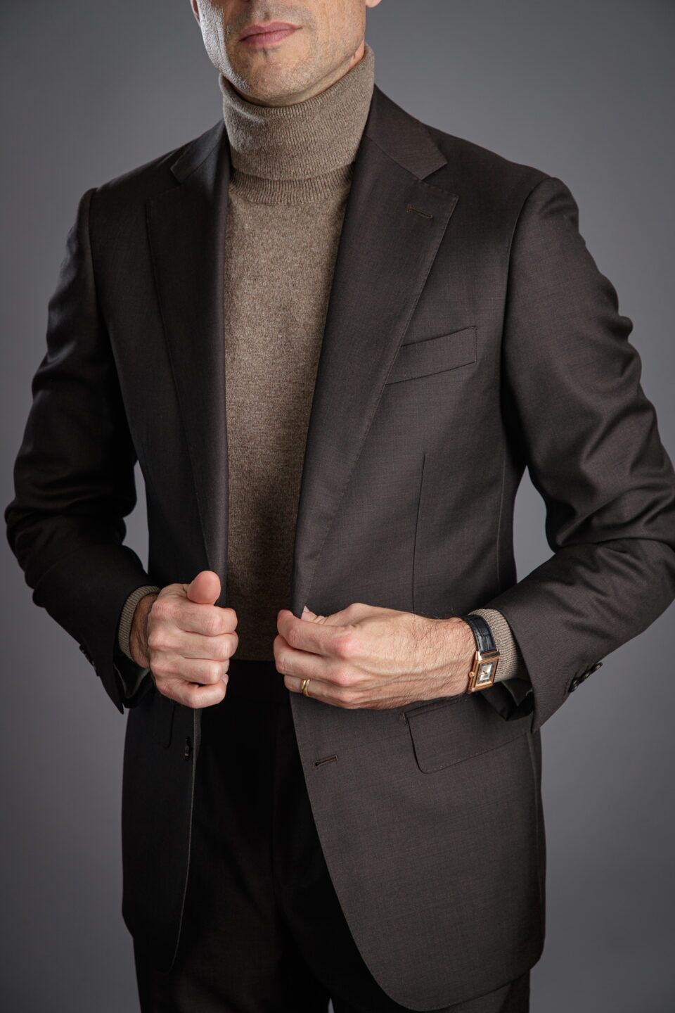Brown Sharkskin Suit – Custom Fit by He Spoke Style