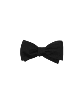 Black Silk Grosgrain Bow Tie - He Spoke Style Shop