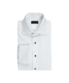 White Plisse Front Tuxedo Shirt - He Spoke Style Shop