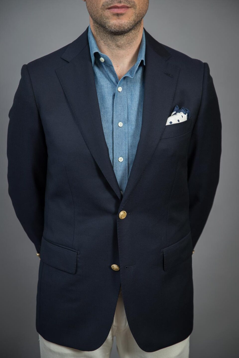 Tailored Navy Blue Blazer – Perfect for Business & Casual Styling
