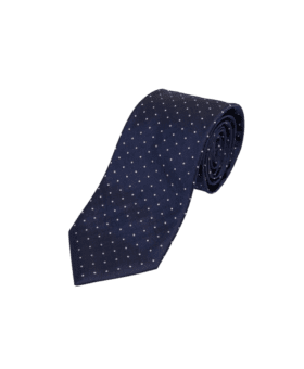 Blue with white dot silk-necktie