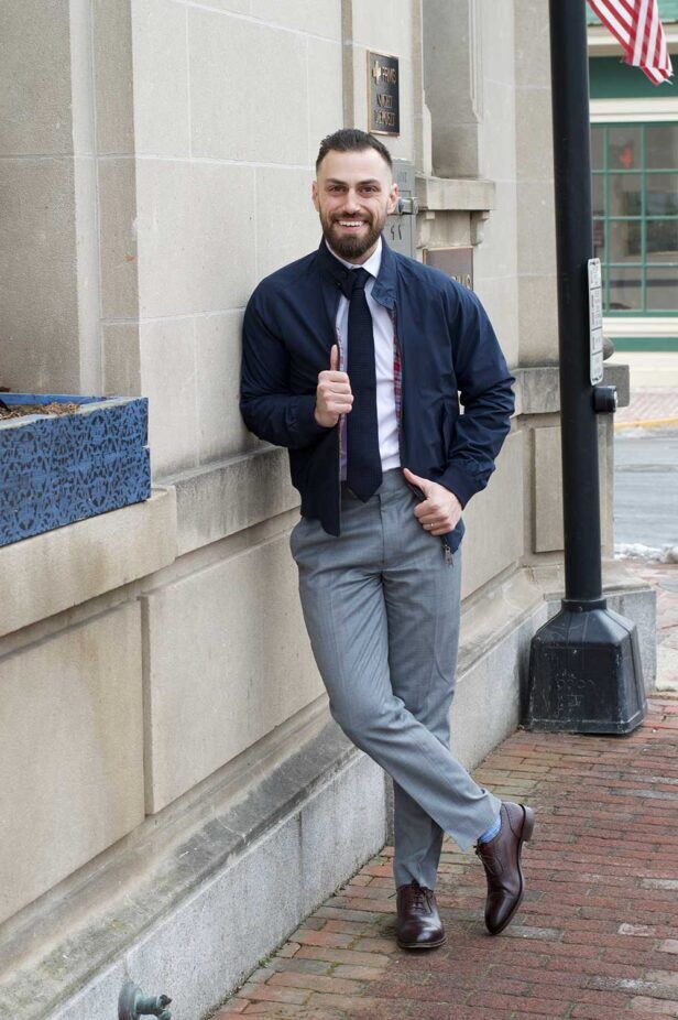 how to wear a harrington jacket dressed up