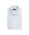 White Poplin Fly Front Tuxedo Shirt - He Spoke Style Shop