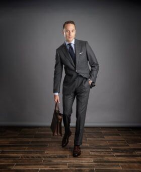 Charcoal Grey Flannel Suit – Custom Fit by He Spoke Style