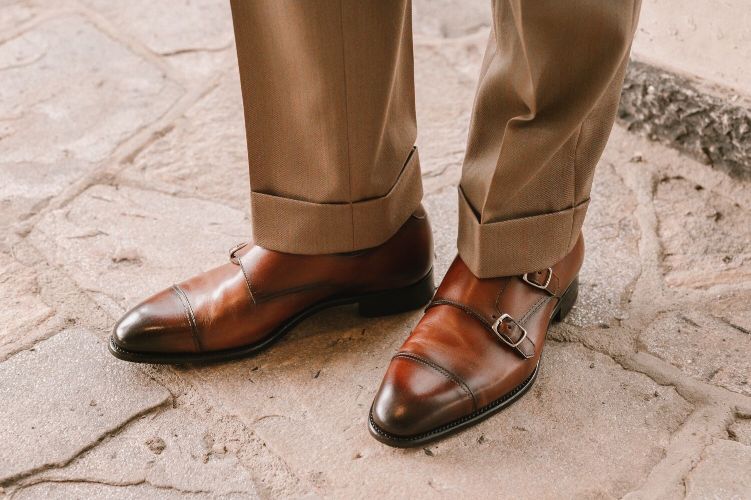 高級革靴　Carlos Santos社 Carlos Santos - Blue Sole Shoes