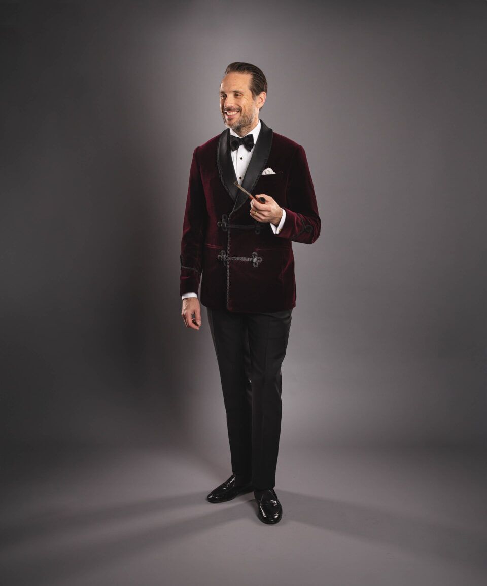Made-to-Measure Burgundy Velvet Jacket – He Spoke Style