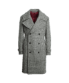Black & White Big Prince Of Wales Check Wool Overcoat - He Spoke Style Shop