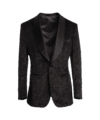 Brown Jacquard Velvet Shawl Collar Dinner Jacket – Custom Fit by He Spoke Style