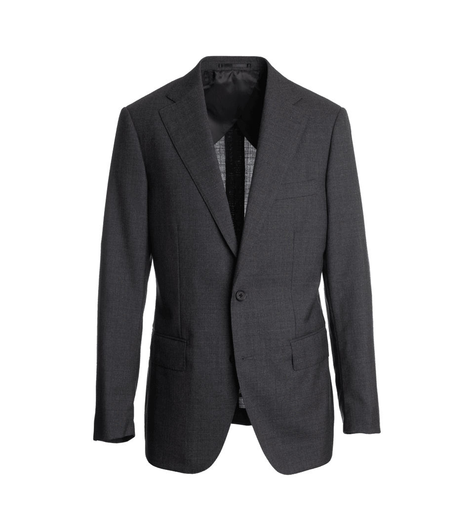 Charcoal Rustic Tropical Wool Suit Jacket - He Spoke Style Shop