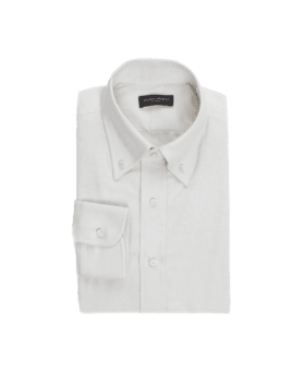 Cream Brushed Cotton Oxford Cloth Button-Down Shirt - He Spoke Style Shop