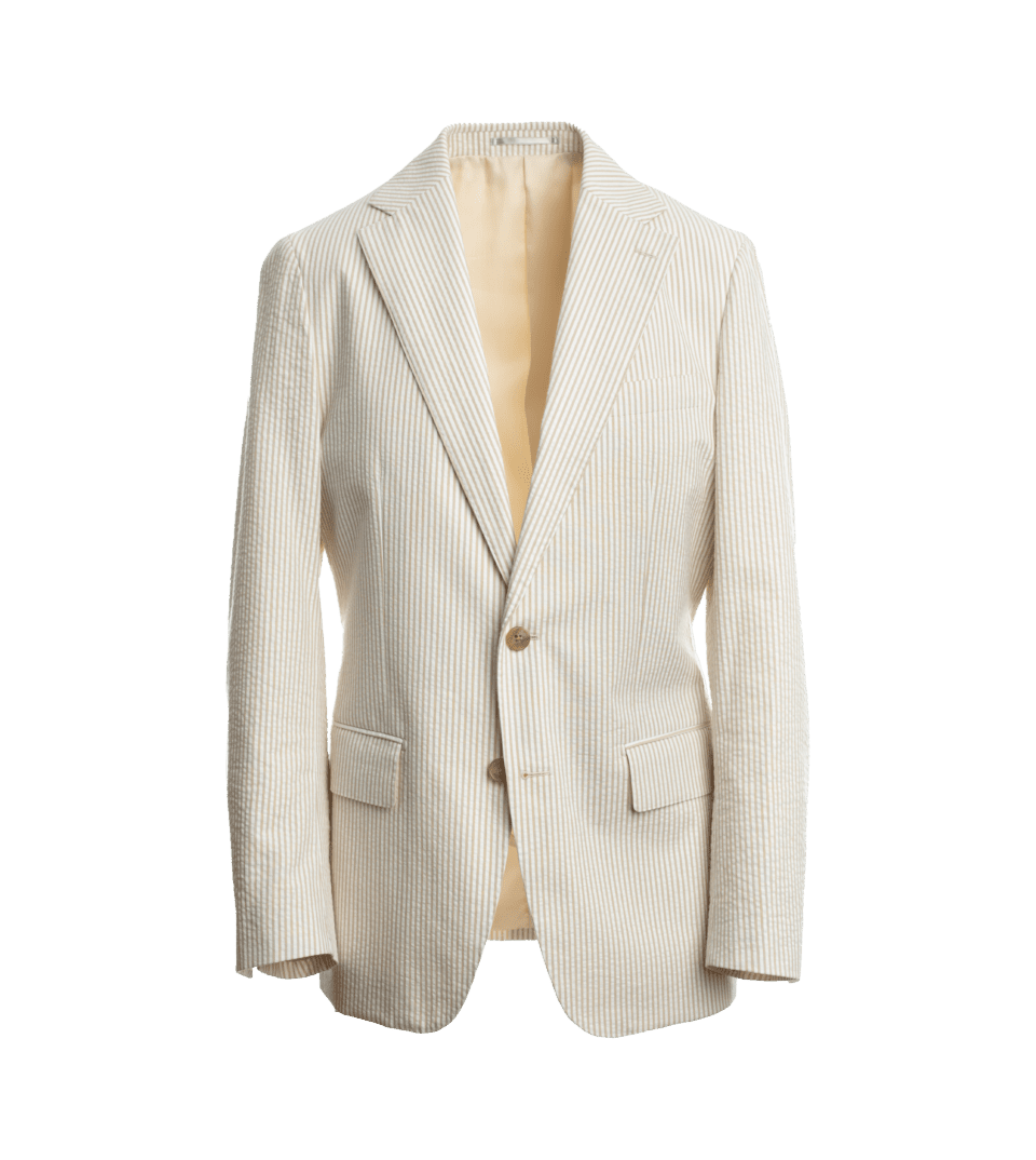 Cream Seersucker Suit Jacket - He Spoke Style Shop