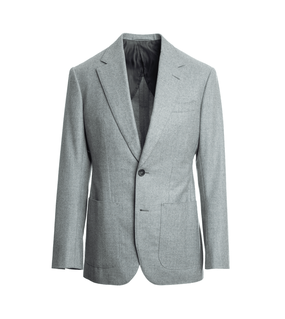 Light Gray Flannel Suit Jacket - He Spoke Style Shop