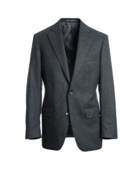 Charcoal Grey Flannel Suit Jacket – He Spoke Style Shop