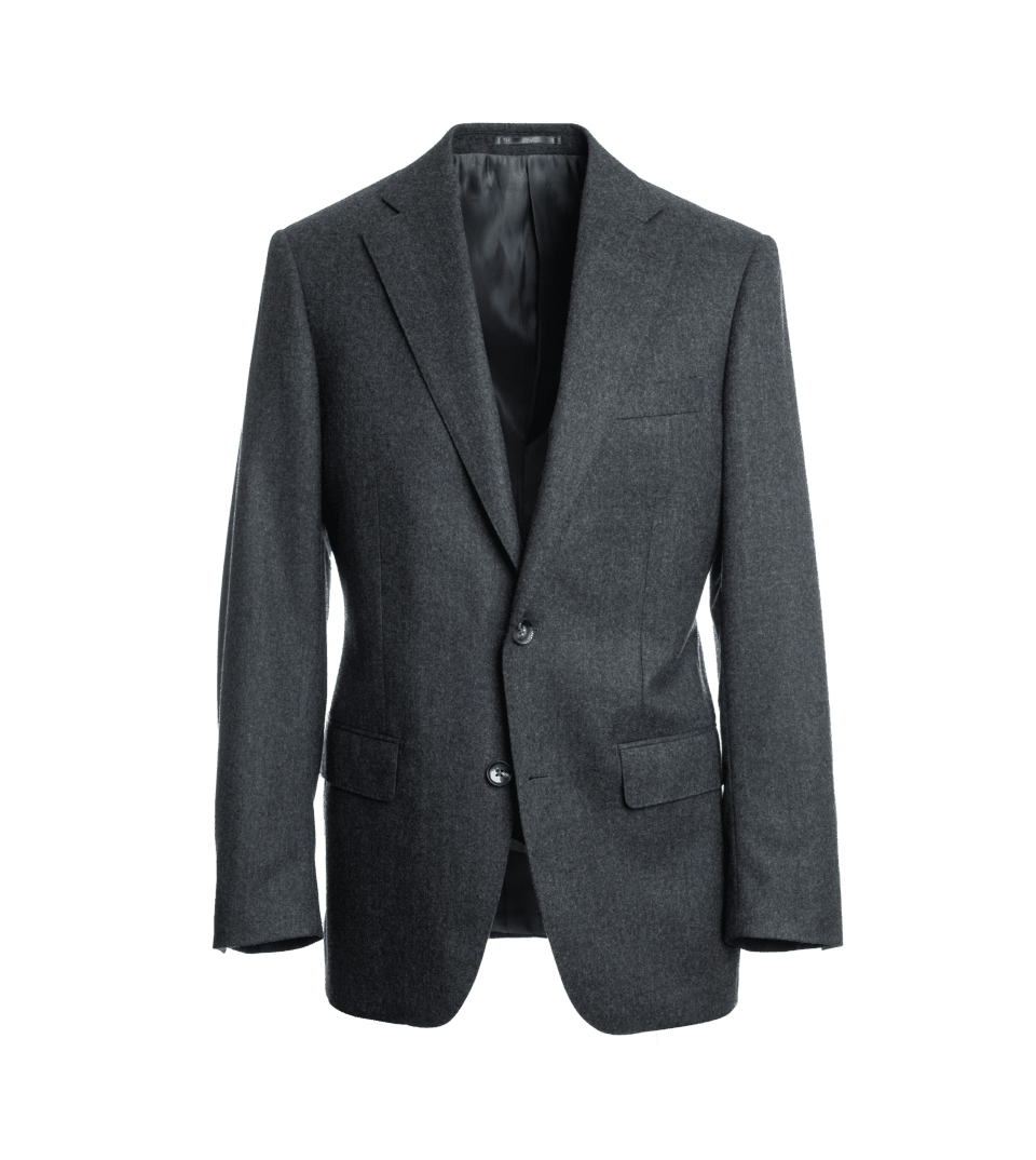 Charcoal Grey Flannel Suit Jacket – He Spoke Style Shop
