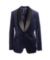 Navy Velvet Shawl Collar Dinner Jacket - He Spoke Style Shop