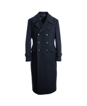 Navy Wool And Cashmere Great Coat - He Spoke Style Shop