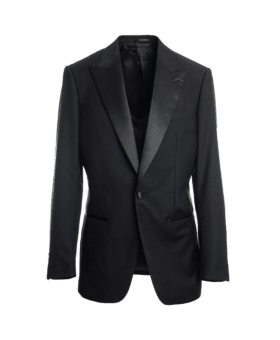 Black Wool Tuxedo Jacket – Custom Fit by He Spoke Style