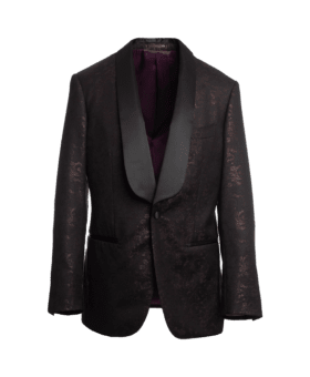 Brown Jacquard Metallic Dinner Jacket – Custom Fit by He Spoke Style