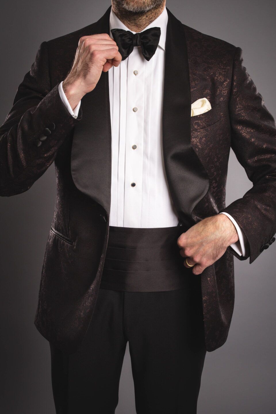 Made-to-Measure Brown Metallic Dinner Jacket – Stylish & Sophisticated