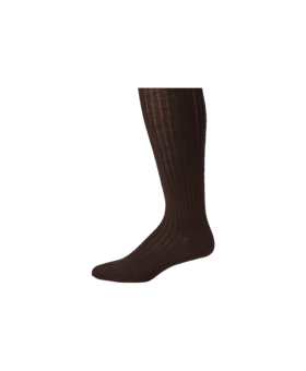 Chocolate Brown Merino Over The Calf Dress Socks - He Spoke Style Shop