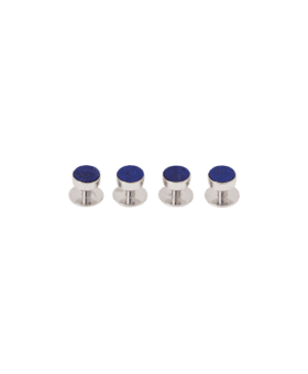Codis Maya Lapis Lazuli Tuxedo Studs (White Rhodium) - He Spoke Style Shop