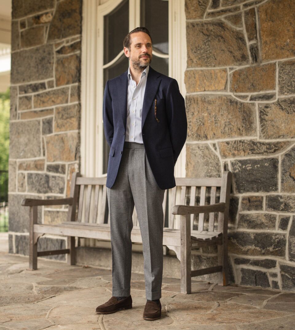Mid-Gray Flannel Pants | He Spoke Style