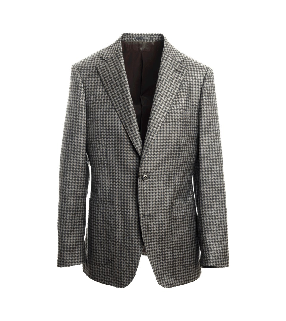 Gray And Brown Houndstooth Sport Coat - He Spoke Style Shop