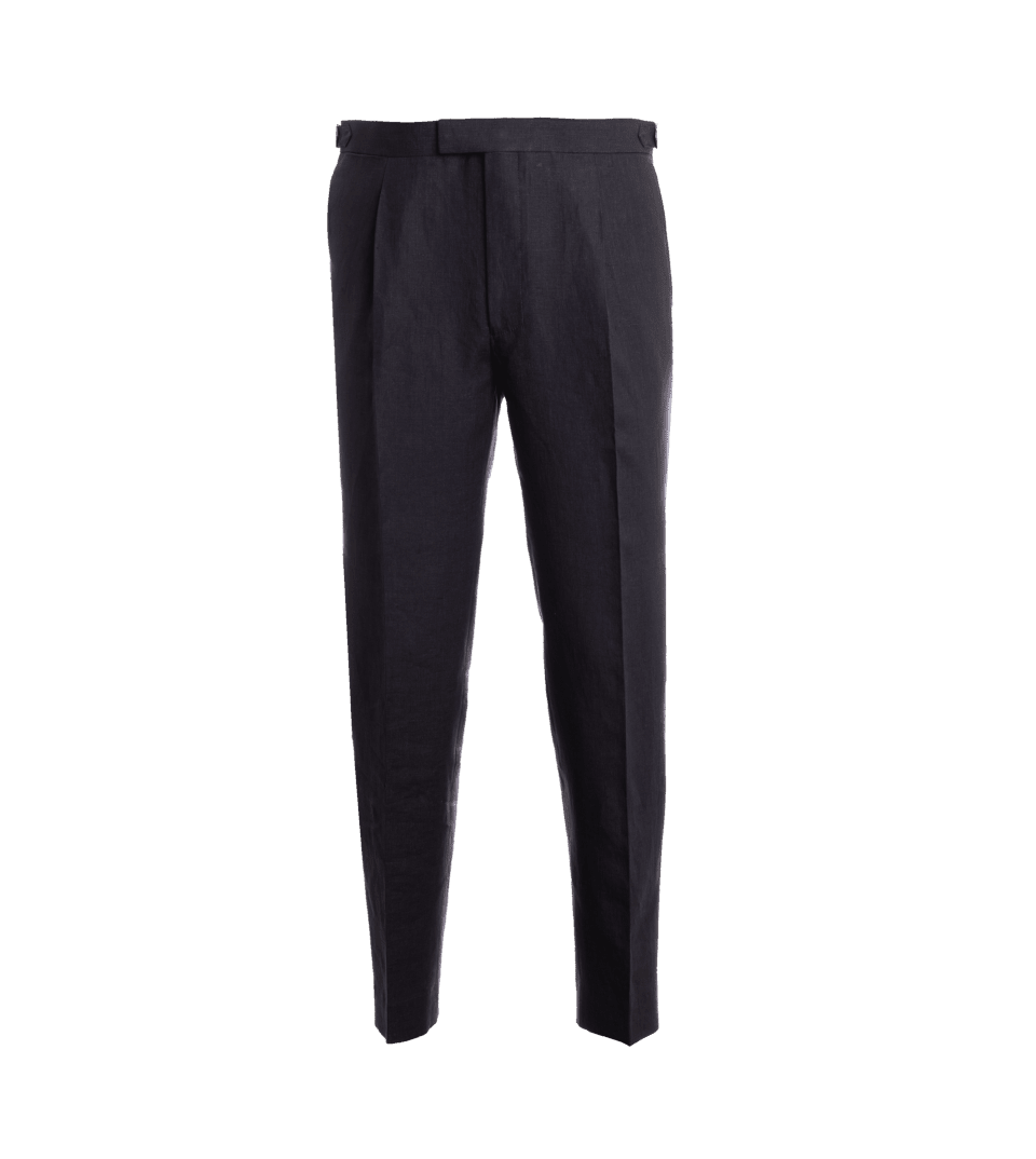 Navy Blue Linen Suit Pants – He Spoke Style