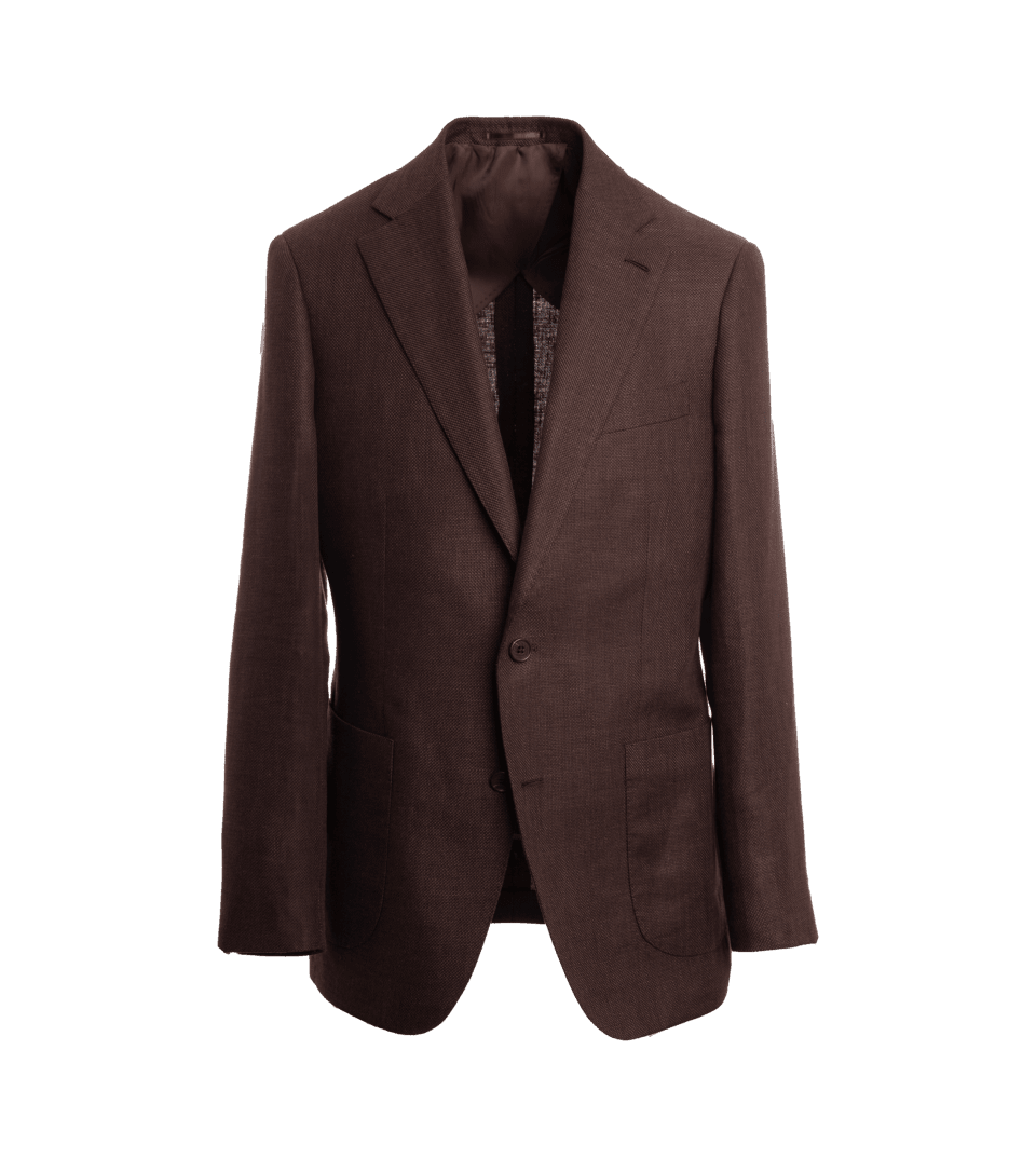 Rust Brown Hopsack Suit Jacket – Custom Fit by He Spoke Style