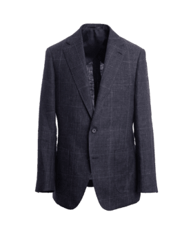 Slate Blue Glen Plaid Linen Sport Coat – Custom Fit by He Spoke Style
