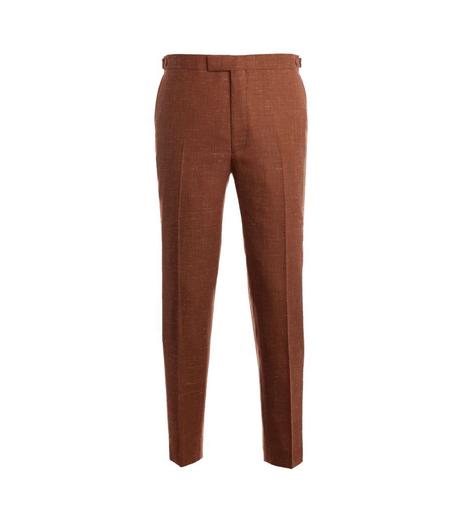 Terracotta Hopsack Suit Pants – He Spoke Style