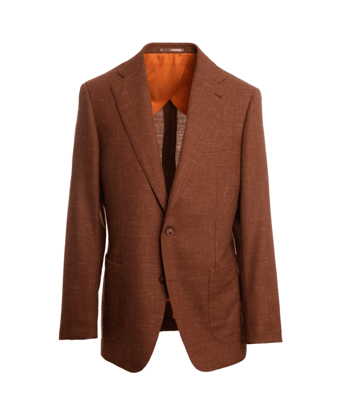 Terracotta Hopsack Suit Jacket – Custom Fit by He Spoke Style