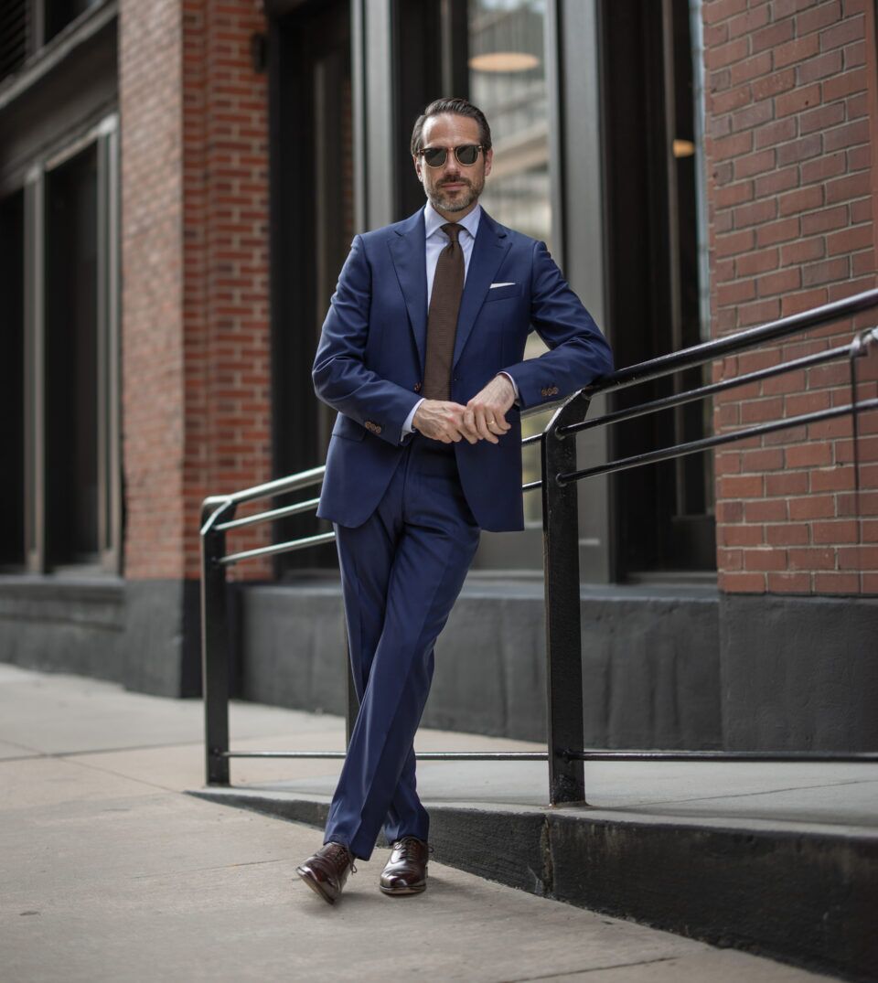 Royal Blue Twill Suit | Custom-Tailored Elegance