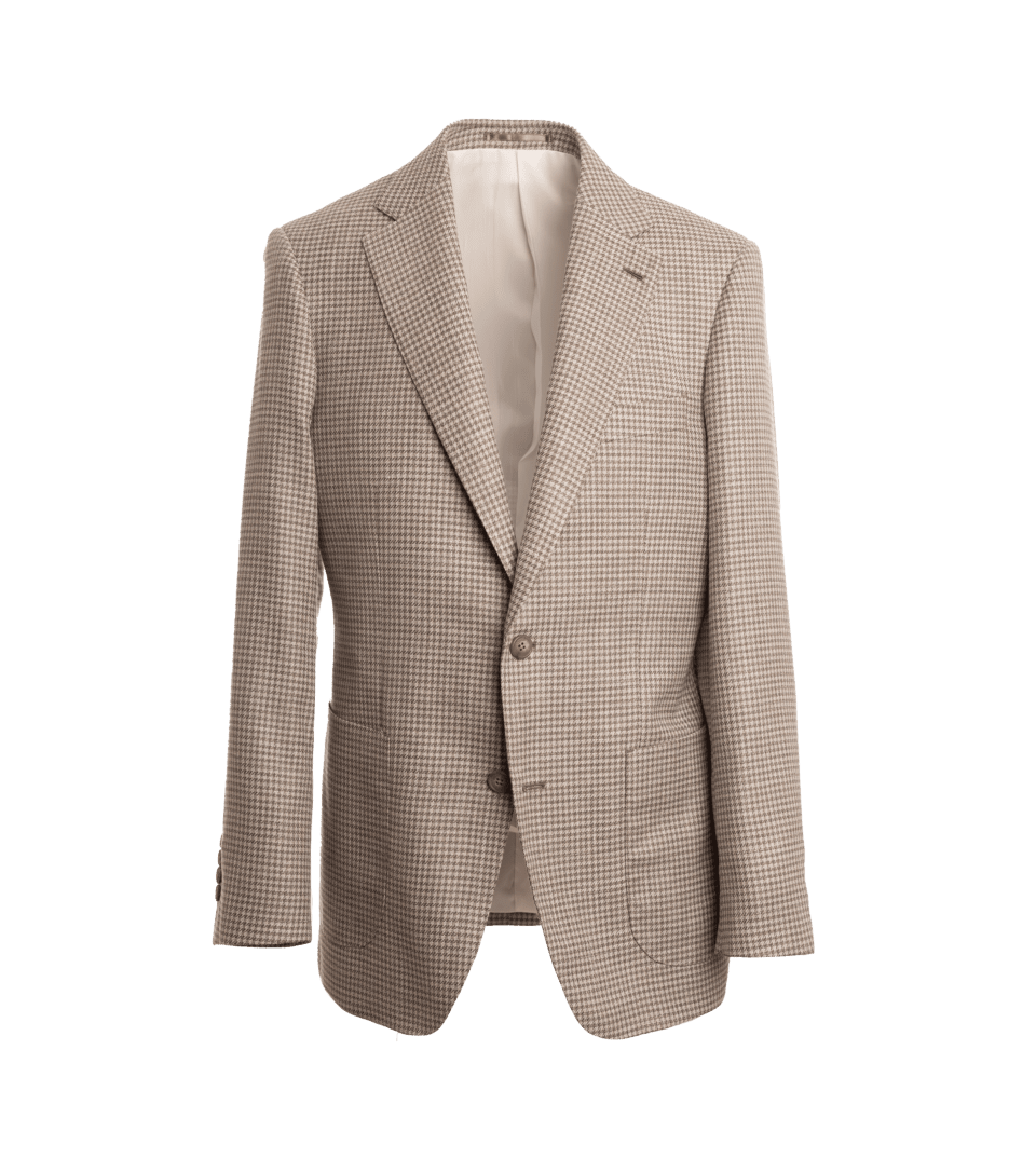 Mid-Brown Houndstooth Sport Coat – Custom Fit by He Spoke Style