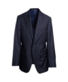 Men's Custom Navy Blue Worsted Wool Suit – Timeless Elegance & Perfect Fit