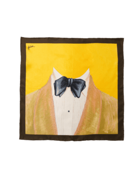 'Seasonal Gingko' silk pocket square