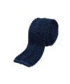 Royal Blue Silk Knit Tie with Square End - custom suits nyc bespoke tailor midtown, noho