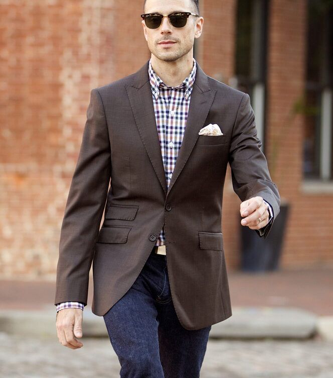 Brown Suit Jacket Separate