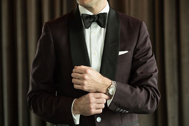wearing watch with tuxedo black tie optional