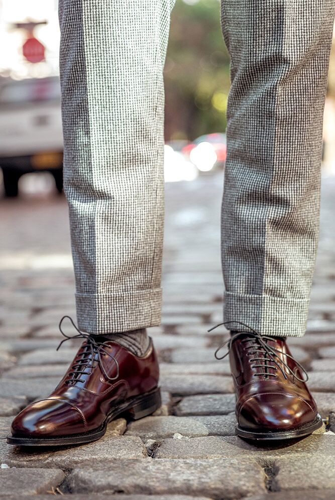 burgundy dress shoes outfit Here's How you Wear Oxblood With A Suit Burgundy shirt