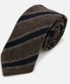 seaward stearn wool striped tie brown navy