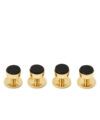 Black onyx and gold formal shirt studs, set of four, flat lay