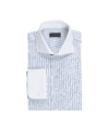 Complex Stripe Contrast Collar French Cuff Dress Shirt - He Spoke Style Shop