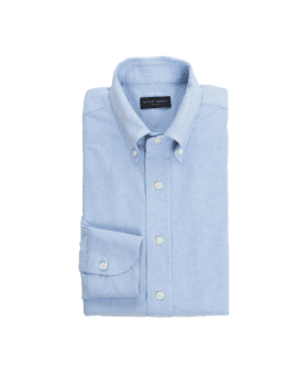 Light Blue Brushed Cotton Oxford Cloth Button-Down Dress Shirt - He Spoke Style Shop