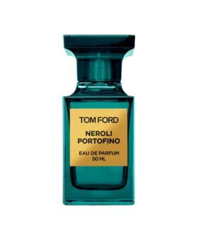 Neroli Portofino eau de parfum in a turquoise glass bottle with gold label, 50 ml, product shot