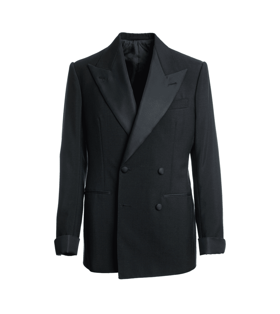 Bespoke Dormeiul Tonik Mohair Double-Breasted Tuxedo Jacket - He Spoke Style Shop