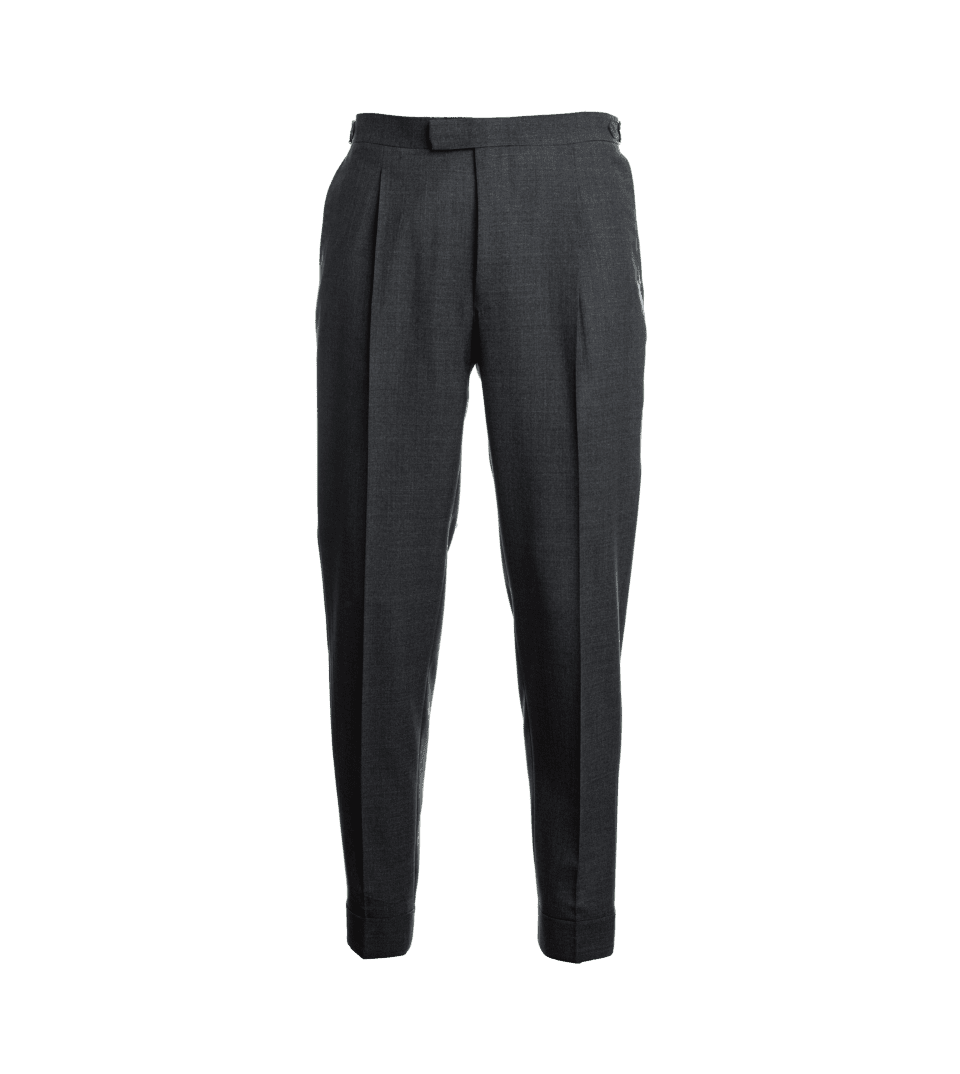 Charcoal Rustic Tropical Wool Suit Pants - He Spoke Style Shop