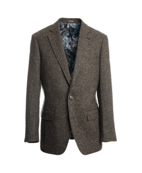 Dark Brown Donegal Tweed Suit Jacket - He Spoke Style Shop
